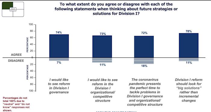 Survey results around future strategies for Division I